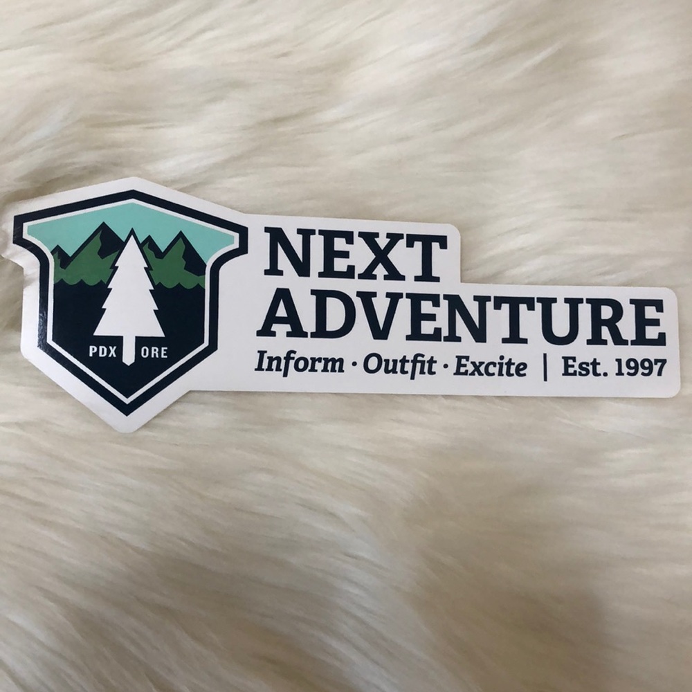 Next adventure sticker